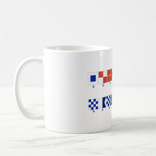 Nautische vlag Surfside Nantucket Mok (Links)