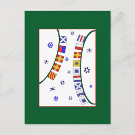 Nautische Vlag Vrolijk Kerstfeest Briefkaart