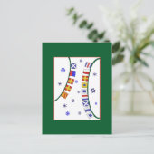 Nautische Vlag Vrolijk Kerstfeest Briefkaart (Staand voorkant)