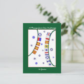 Nautische Vlag Vrolijk Kerstfeest Briefkaart (Staand voorkant)