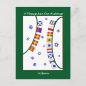 Nautische Vlag Vrolijk Kerstfeest Briefkaart (Voorkant)