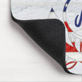 Nautische vlaganker op hout muismat (Hoek)