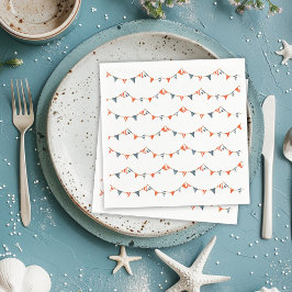 nautische vlaggen-Baby shower Servet