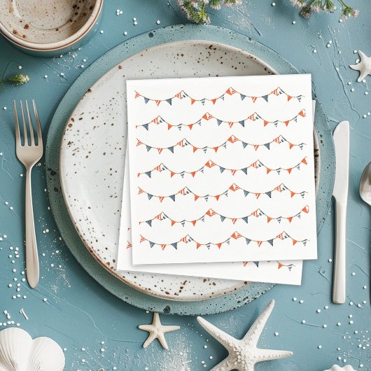 nautische vlaggen-Baby shower Servet
