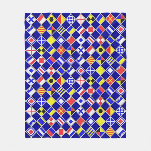 Nautische vlaggen Decor Fleece Deken (Voorkant)