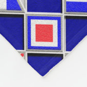 Nautische vlaggen Decor Fleece Deken (Hoek)