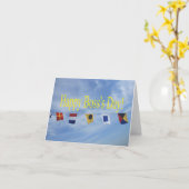 nautische vlaggen gelukkige baas dag kaart (Gele Bloem)