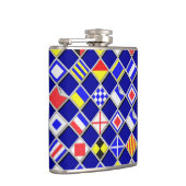 Nautische vlaggen heupfles (Rechts)