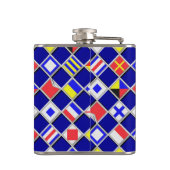 Nautische vlaggen heupfles (Achterkant)