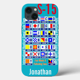 Nautische vlaggen iPhone 13 hoesje