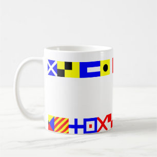 Nautische vlaggen koffiemok