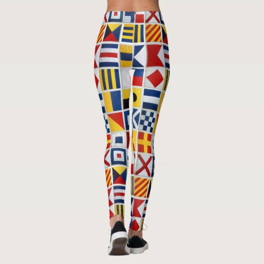 Nautische vlaggen leggings (Achterkant)