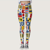 Nautische vlaggen leggings (Voorkant)