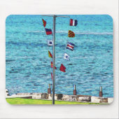Nautische vlaggen muismat (Voorkant)