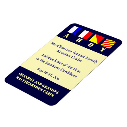 Nautische vlaggen Stateroom Deurmarkering Magneet (Linkerzijde)