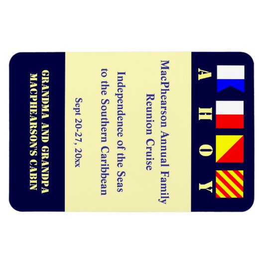 Nautische vlaggen Stateroom Deurmarkering Magneet (Horizontaal)