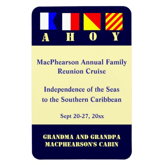 Nautische vlaggen Stateroom Deurmarkering Magneet (Verticaal)