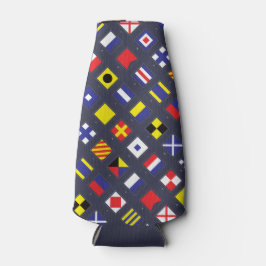 Nautische vlaggrafiek flesjeskoeler