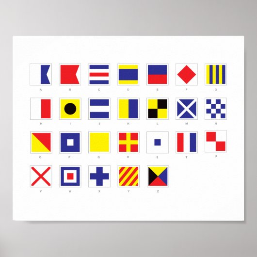 Nautische vlaggrafiek poster (Voorkant)