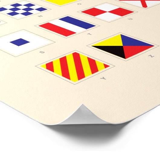 Nautische vlaggrafiek poster (Hoek)