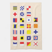 Nautische vlaggrafiek theedoek (Verticaal)