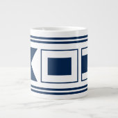 Nautische vlagletters van de alfabet-douanenaam grote koffiekop (Voorkant)