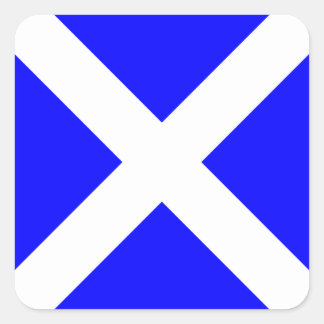 Nautische vlagsignaal letter M (Mike) Vierkante Sticker