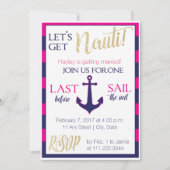 Nautische vrijgezellenfeest Uitnodiging - Last Sai (Voorkant)