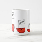 Nautische Vrijheid Boot Illustratie Koffiemok (Center)