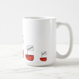 Nautische Vrijheid Boot Illustratie Koffiemok