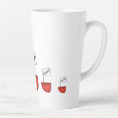 Nautische Vrijheid Boot Illustratie Latte Mok (Rechts)