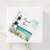 Nautische Vuurtoren Bruiloft Bedankjes Labels (In situ)