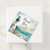 Nautische Vuurtoren Bruiloft Bedankjes Labels (In situ)