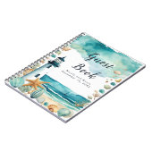 Nautische Vuurtoren bruiloft gastenboek Notitieboek (Linkerzijde)