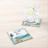 Nautische Vuurtoren Bruiloft Kartonnen Onderzetters (Insitu)