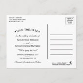 Nautische Vuurtoren Burlap Bruiloft Save The Date Aankondigingskaart (Achterkant)