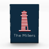 Nautische Vuurtoren Familienaam Patriottische Ocea Fotoblokken (Voorkant)