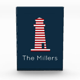 Nautische Vuurtoren Familienaam Patriottische Ocea Fotoblokken