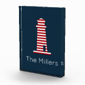 Nautische Vuurtoren Familienaam Patriottische Ocea Fotoblokken (Rechts)