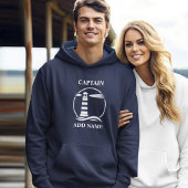 Nautische Vuurtoren Kapitein of Bootnaam Marine Bl Hoodie