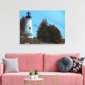 Nautische vuurtoren kunst canvas afdruk (Insitu (Woonkamer))