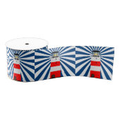 Nautische vuurtoren met balken grosgrain lint (Spoel)