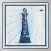  nautische vuurtoren poster (Voorkant)