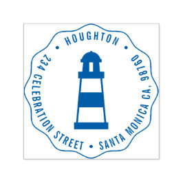 Nautische Vuurtoren Ronde Familie Retouradres Zelfinktende Stempel