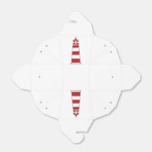 Nautische Vuurtoren Rood & Wit Strepen - Sailor Bedankdoosjes (Uitgevouwen)