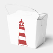 Nautische Vuurtoren Rood & Wit Strepen - Sailor Bedankdoosjes (Achterkant)