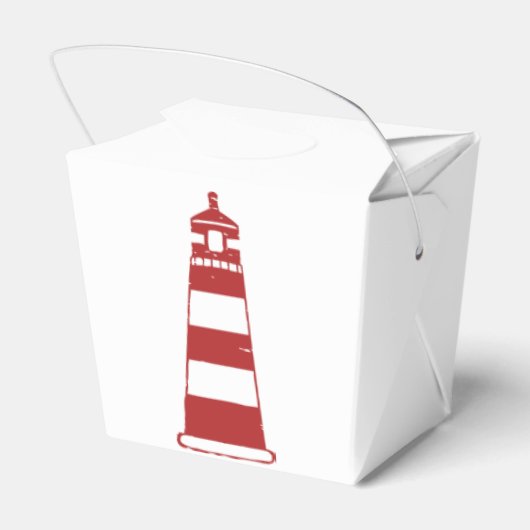 Nautische Vuurtoren Rood & Wit Strepen - Sailor Bedankdoosjes (Achterkant)