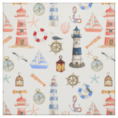 Nautische Vuurtoren Sailboat Explorer Gear Stof (Swatch)