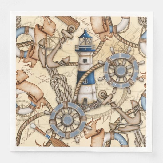 Nautische Vuurtoren  Servet (Voorkant)