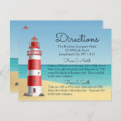 Nautische Vuurtoren Trouw Richting Strand Oceaan Informatiekaartje (Voorkant / Achterkant)